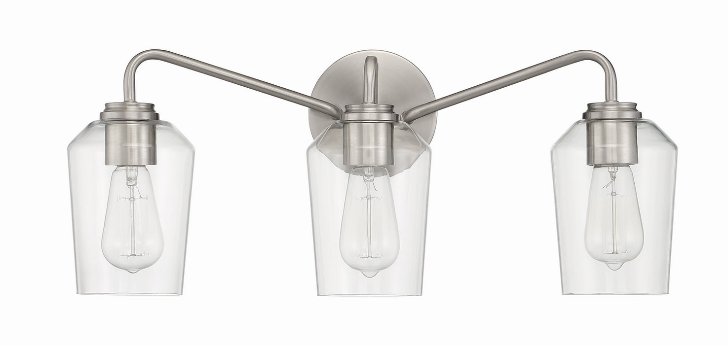 Craftmade 56103-BNK Three Light Vanity, Brushed Polished Nickel
