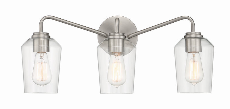 Craftmade 56103-BNK Three Light Vanity, Brushed Polished Nickel