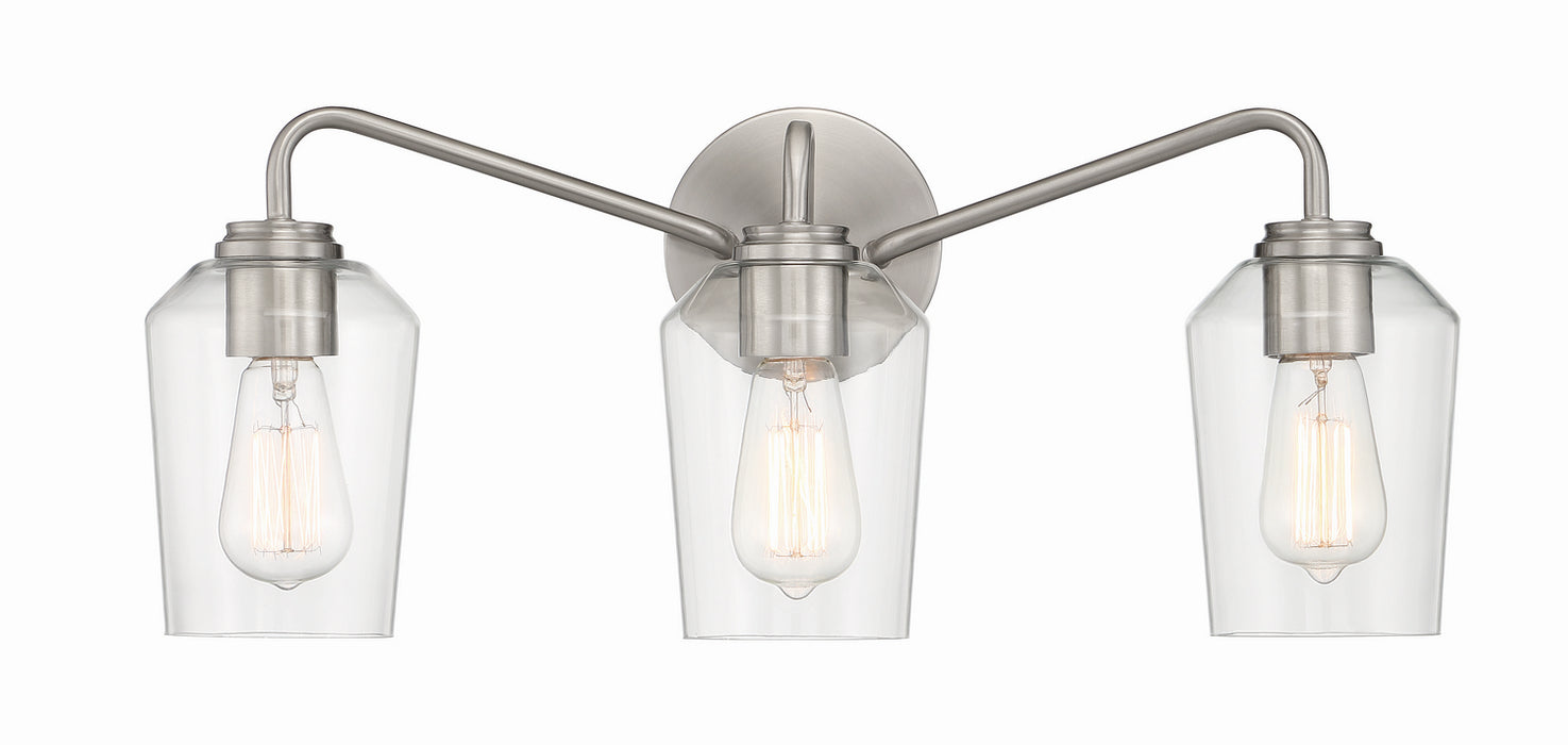 Craftmade 56103-BNK Three Light Vanity, Brushed Polished Nickel