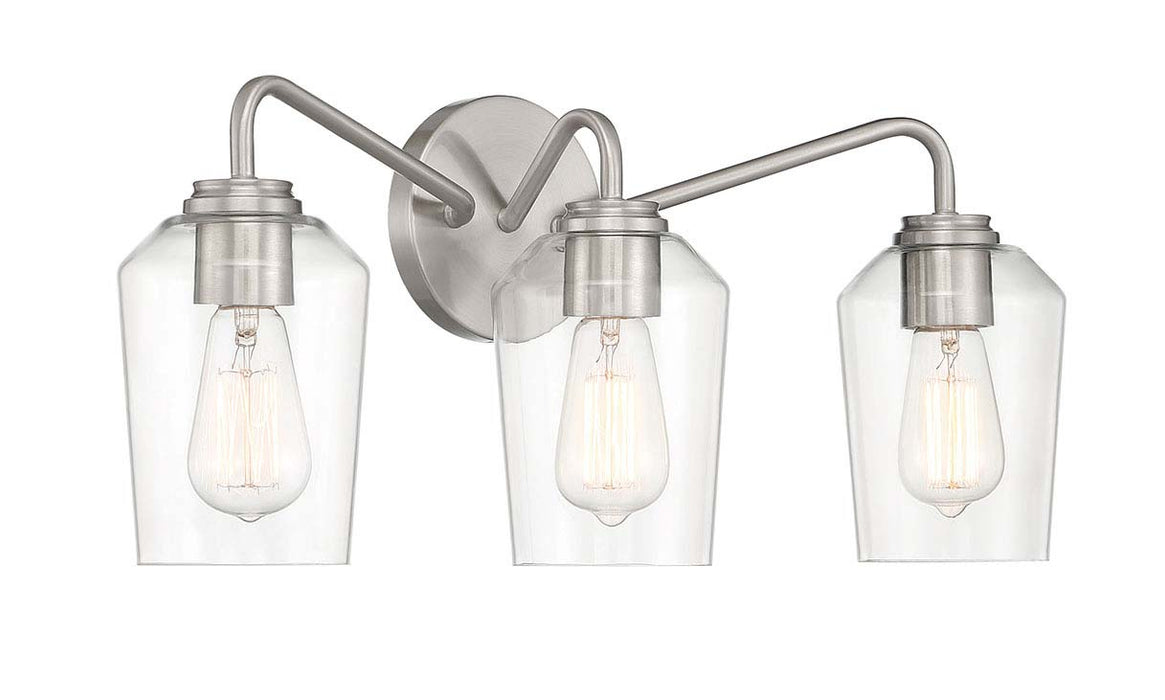 Craftmade 56103-BNK Three Light Vanity, Brushed Polished Nickel