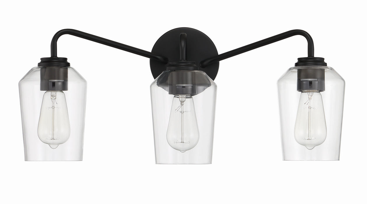 Craftmade 56103-FB Three Light Vanity, Flat Black