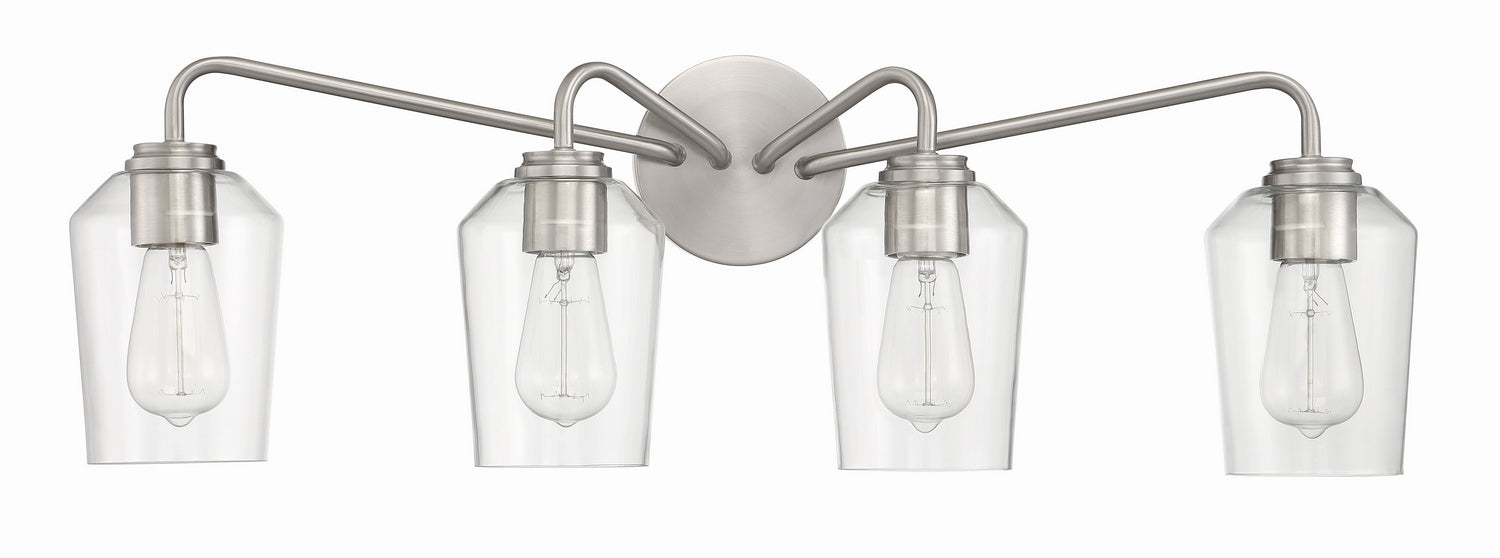 Craftmade 56104-BNK Four Light Vanity, Brushed Polished Nickel