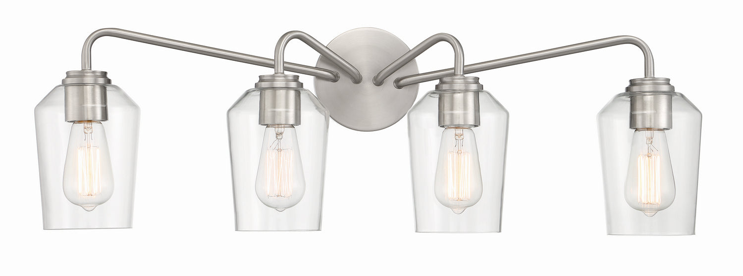 Craftmade 56104-BNK Four Light Vanity, Brushed Polished Nickel