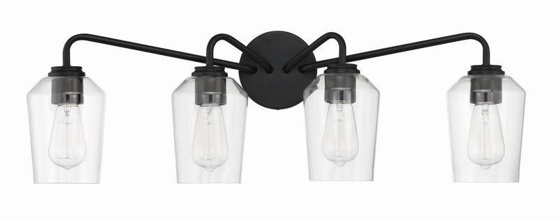 Craftmade 56104-FB Four Light Vanity, Flat Black