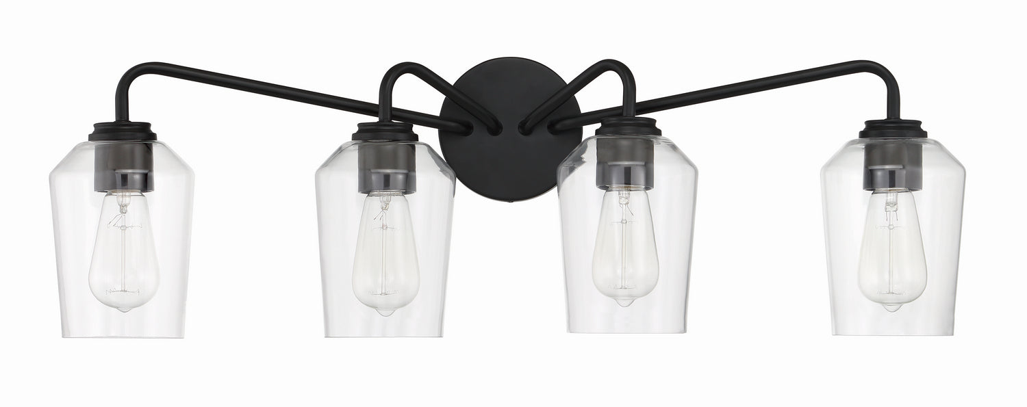 Craftmade 56104-FB Four Light Vanity, Flat Black