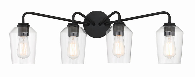 Craftmade 56104-FB Four Light Vanity, Flat Black
