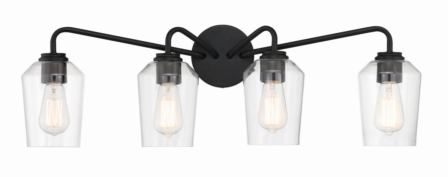 Craftmade 56104-FB Four Light Vanity, Flat Black