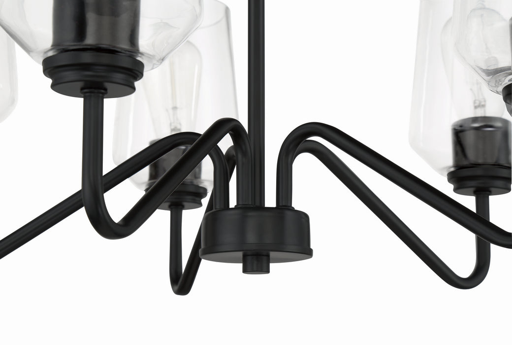 Craftmade 56125-FB Five Light Chandelier, Flat Black