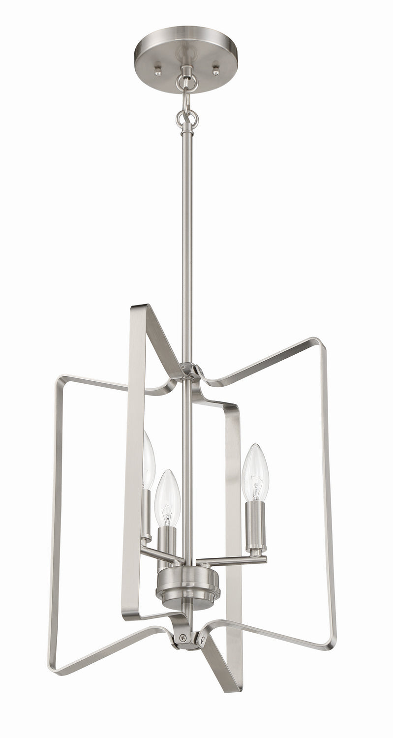 Craftmade 56133-BNK Three Light Foyer Pendant, Brushed Polished Nickel