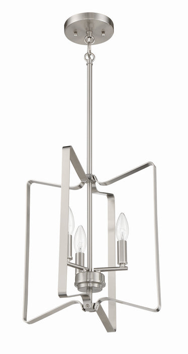 Craftmade 56133-BNK Three Light Foyer Pendant, Brushed Polished Nickel