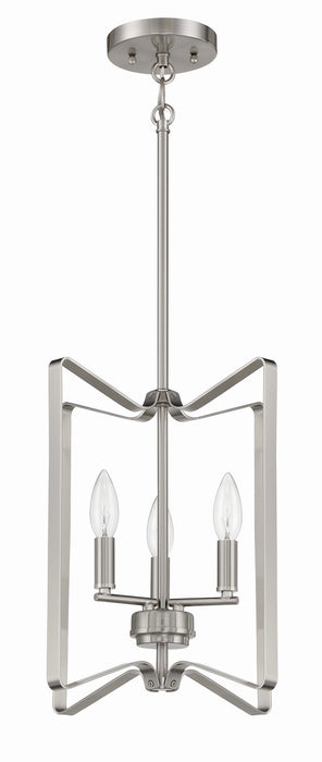 Craftmade 56133-BNK Three Light Foyer Pendant, Brushed Polished Nickel