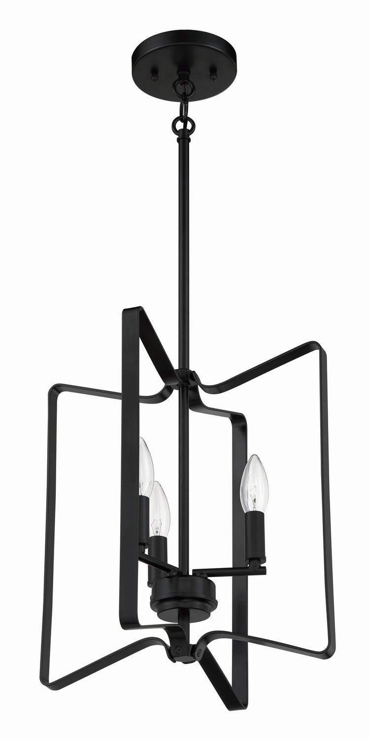 Craftmade 56133-FB Three Light Foyer Pendant, Flat Black