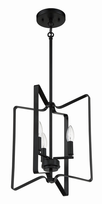 Craftmade 56133-FB Three Light Foyer Pendant, Flat Black