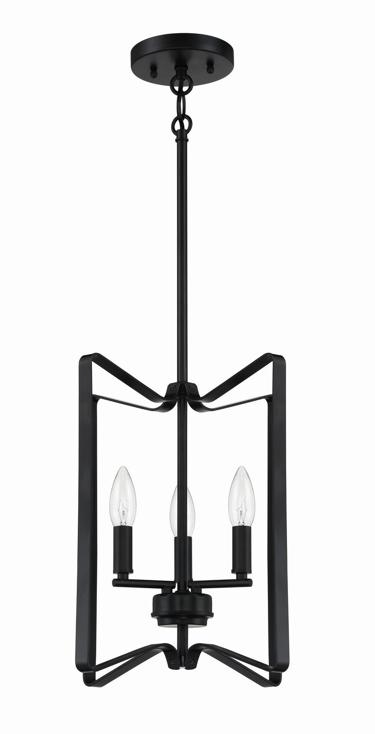 Craftmade 56133-FB Three Light Foyer Pendant, Flat Black