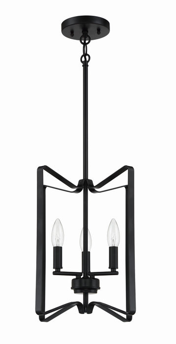 Craftmade 56133-FB Three Light Foyer Pendant, Flat Black