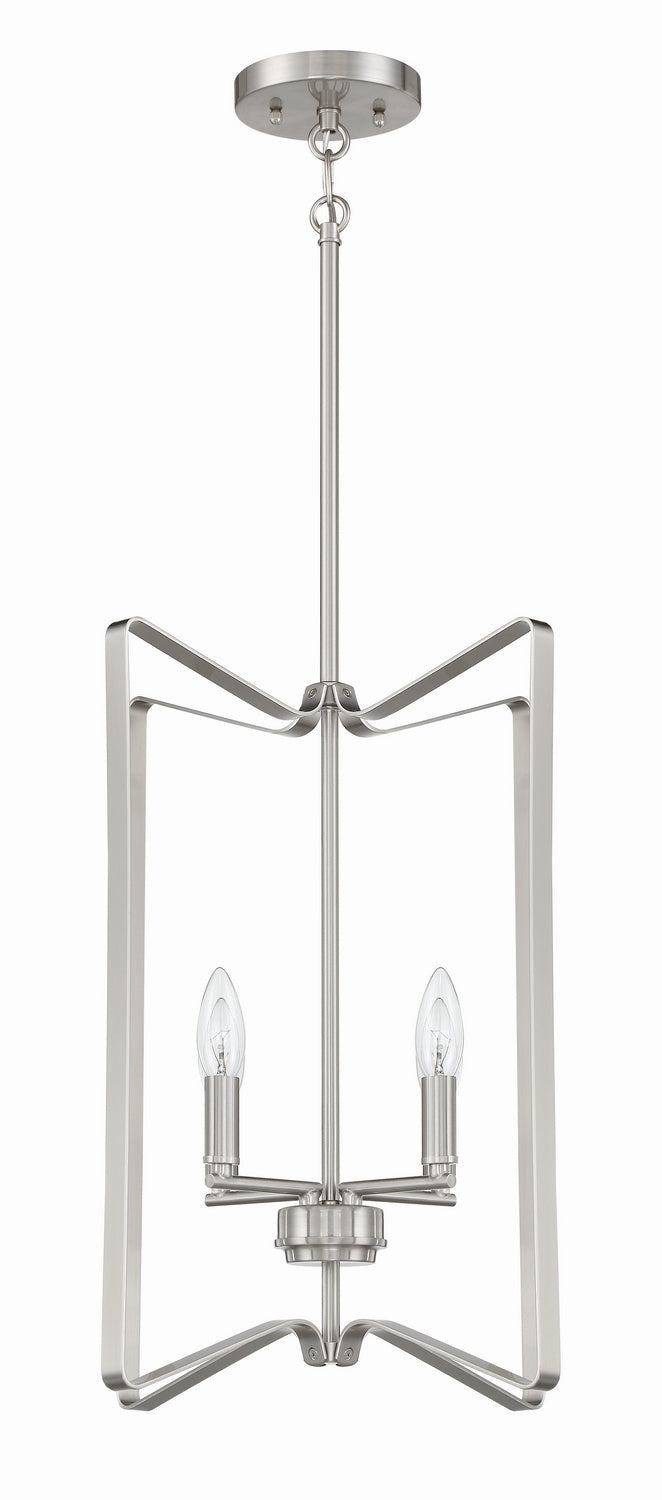 Craftmade 56134-BNK Four Light Foyer Pendant, Brushed Polished Nickel