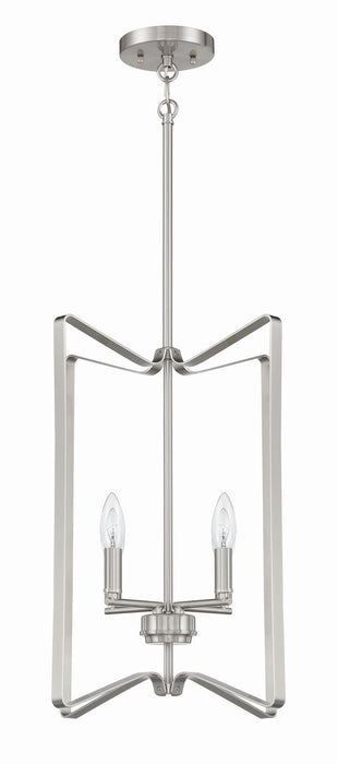 Craftmade 56134-BNK Four Light Foyer Pendant, Brushed Polished Nickel