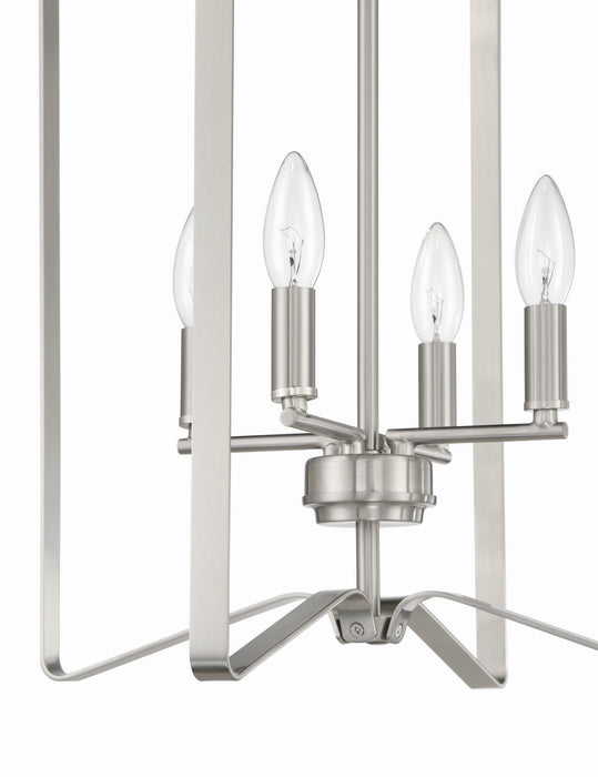 Craftmade 56134-BNK Four Light Foyer Pendant, Brushed Polished Nickel