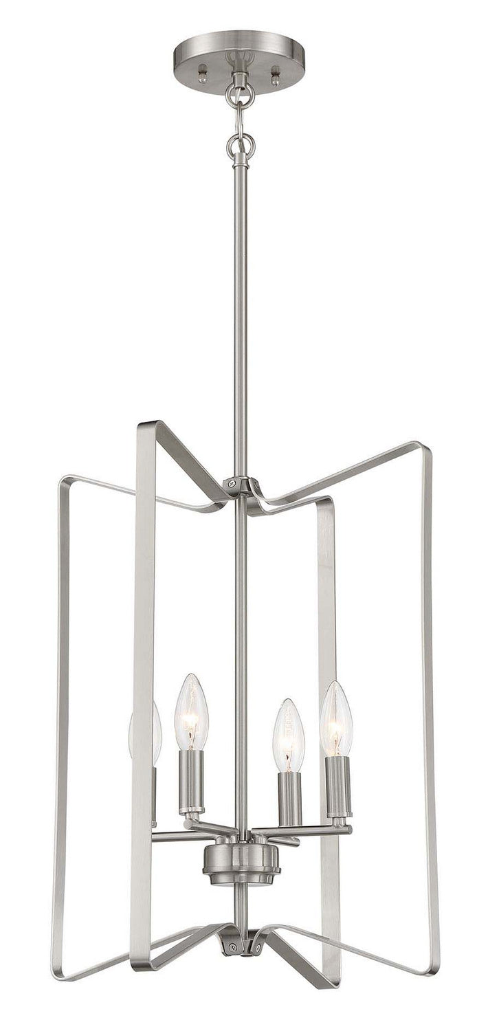 Craftmade 56134-BNK Four Light Foyer Pendant, Brushed Polished Nickel
