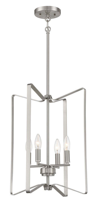 Craftmade 56134-BNK Four Light Foyer Pendant, Brushed Polished Nickel