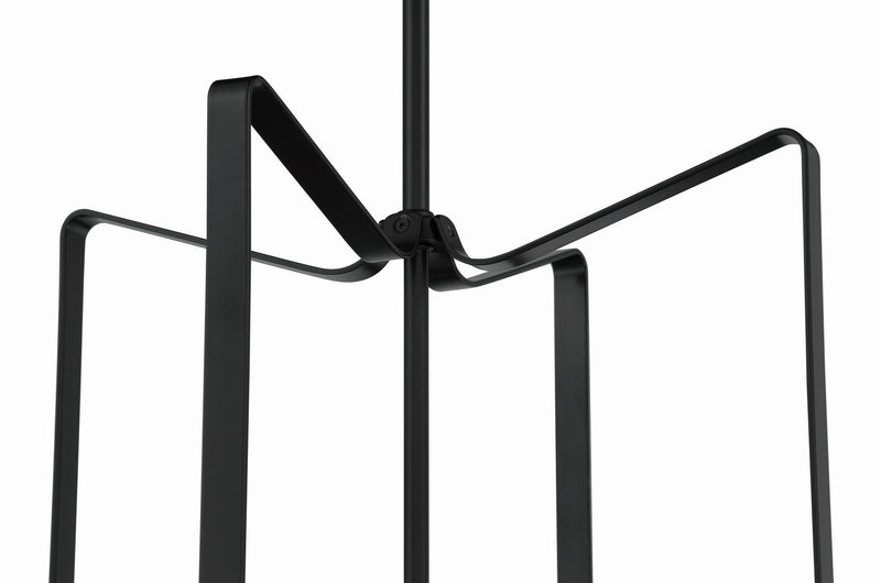 Craftmade 56134-FB Four Light Foyer Pendant, Flat Black