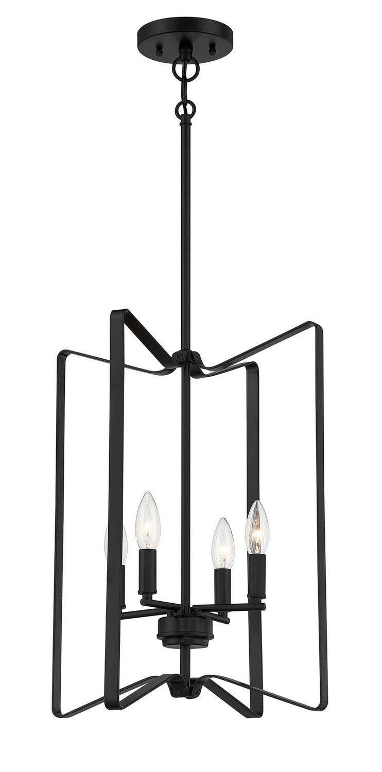 Craftmade 56134-FB Four Light Foyer Pendant, Flat Black
