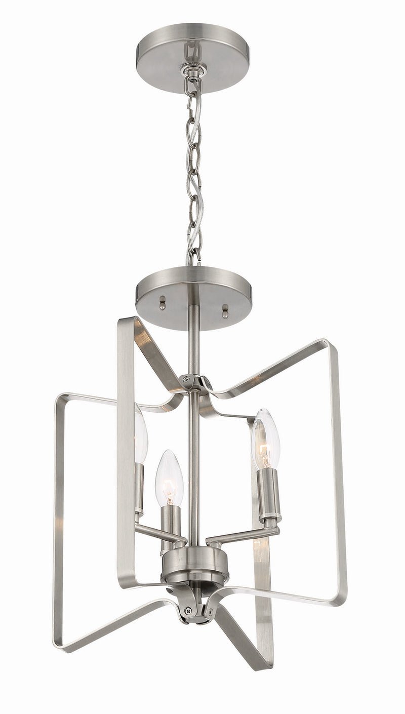 Craftmade 56153-BNK Three Light Convertible Semi Flush, Brushed Polished Nickel