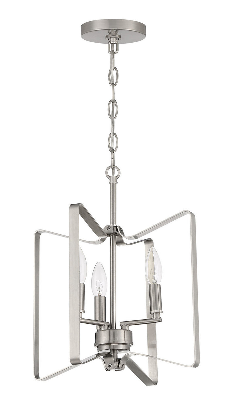 Craftmade 56153-BNK Three Light Convertible Semi Flush, Brushed Polished Nickel