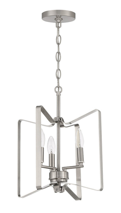 Craftmade 56153-BNK Three Light Convertible Semi Flush, Brushed Polished Nickel