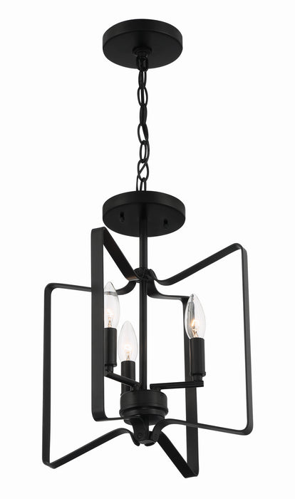 Craftmade 56153-FB Three Light Convertible Semi Flush, Flat Black