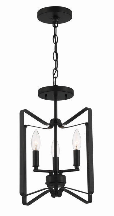 Craftmade 56153-FB Three Light Convertible Semi Flush, Flat Black
