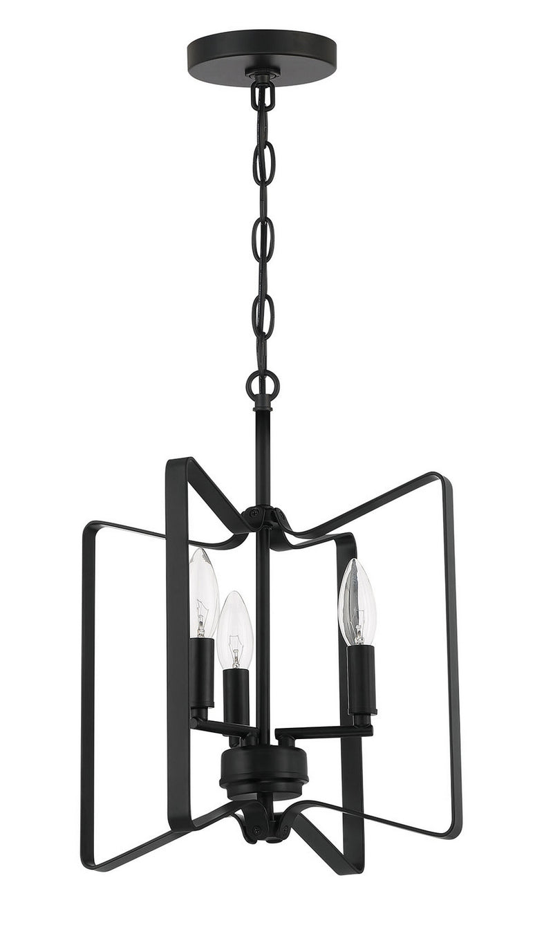 Craftmade 56153-FB Three Light Convertible Semi Flush, Flat Black