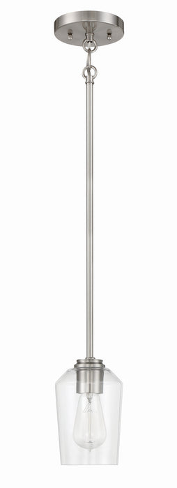 Craftmade 56191-BNK One Light Mini Pendant, Brushed Polished Nickel