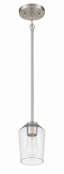 Craftmade 56191-BNK One Light Mini Pendant, Brushed Polished Nickel