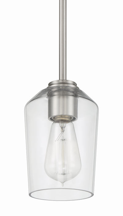 Craftmade 56191-BNK One Light Mini Pendant, Brushed Polished Nickel
