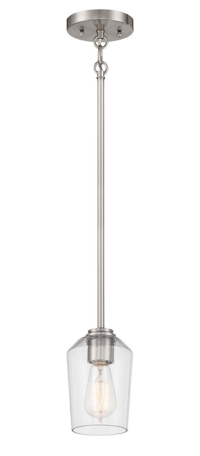 Craftmade 56191-BNK One Light Mini Pendant, Brushed Polished Nickel