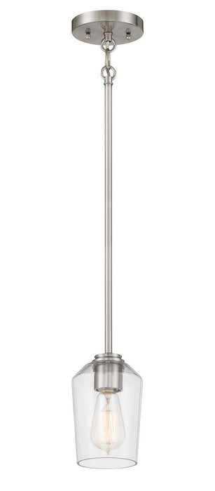 Craftmade 56191-BNK One Light Mini Pendant, Brushed Polished Nickel