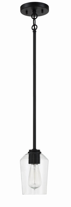 Craftmade 56191-FB One Light Mini Pendant, Flat Black