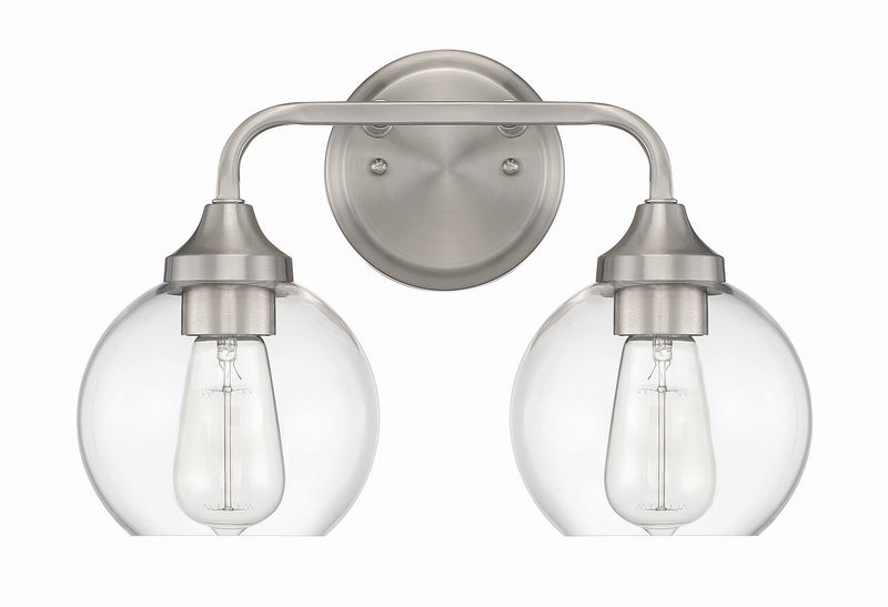 Craftmade 56202-BNK Two Light Vanity, Brushed Polished Nickel