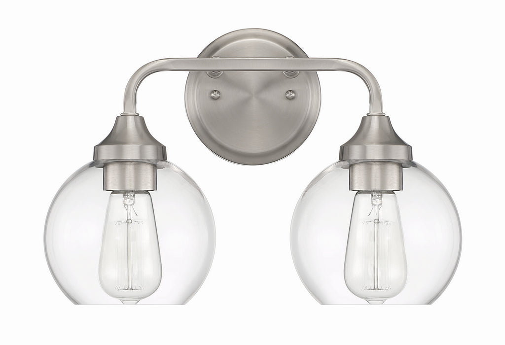 Craftmade 56202-BNK Two Light Vanity, Brushed Polished Nickel