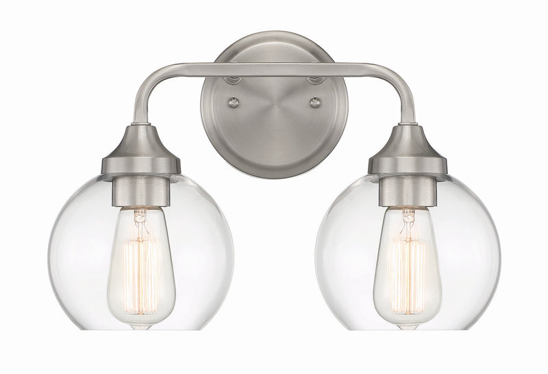 Craftmade 56202-BNK Two Light Vanity, Brushed Polished Nickel