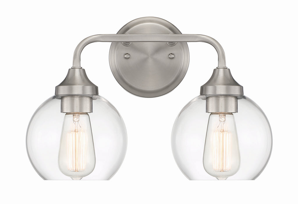 Craftmade 56202-BNK Two Light Vanity, Brushed Polished Nickel