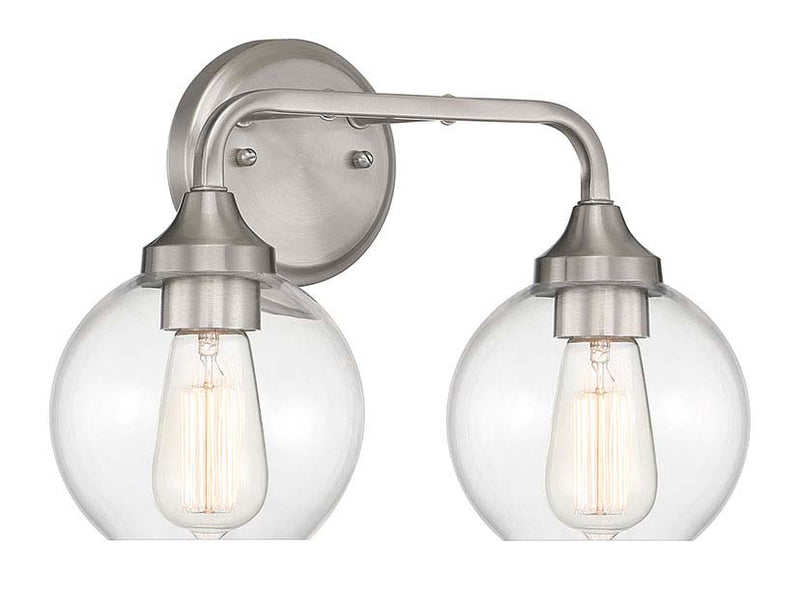 Craftmade 56202-BNK Two Light Vanity, Brushed Polished Nickel