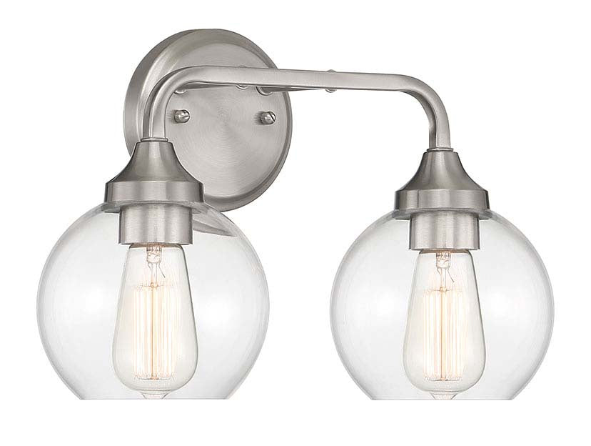 Craftmade 56202-BNK Two Light Vanity, Brushed Polished Nickel