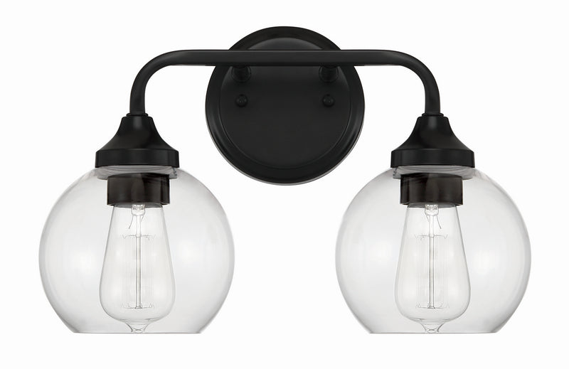 Craftmade 56202-FB Two Light Vanity, Flat Black