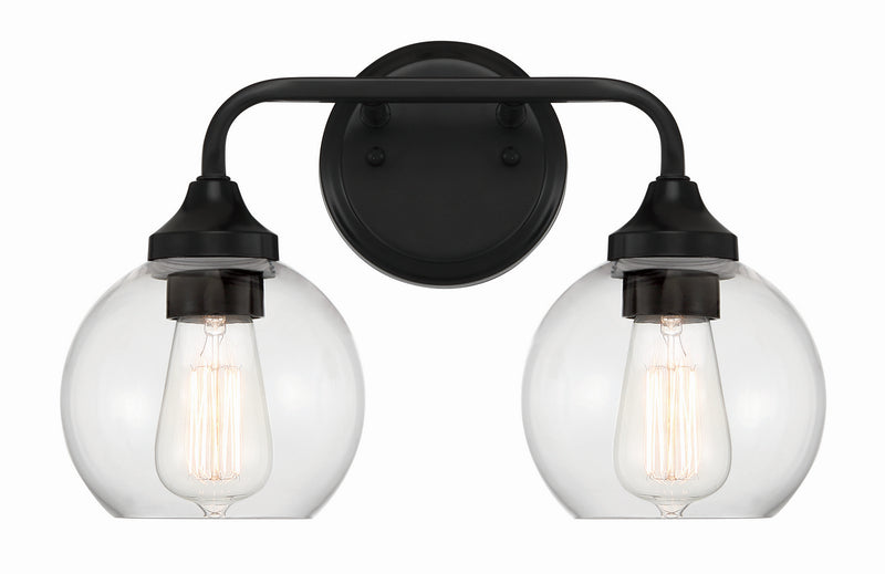 Craftmade 56202-FB Two Light Vanity, Flat Black