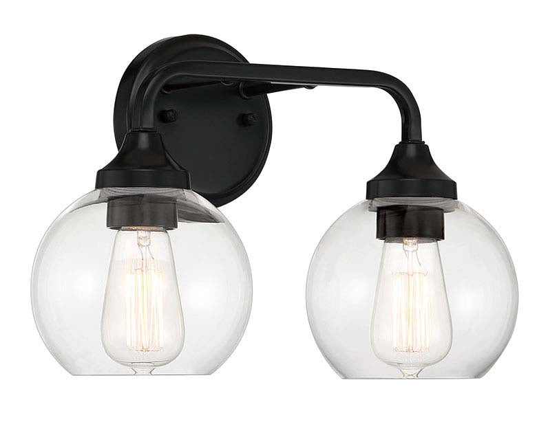 Craftmade 56202-FB Two Light Vanity, Flat Black