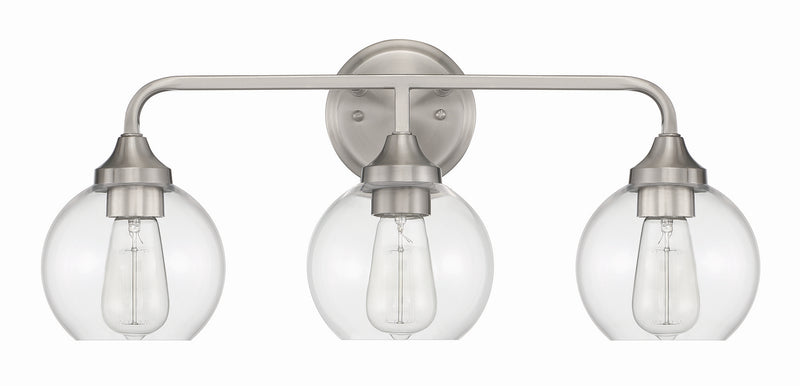 Craftmade 56203-BNK Three Light Vanity, Brushed Polished Nickel