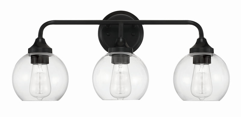 Craftmade 56203-FB Three Light Vanity, Flat Black