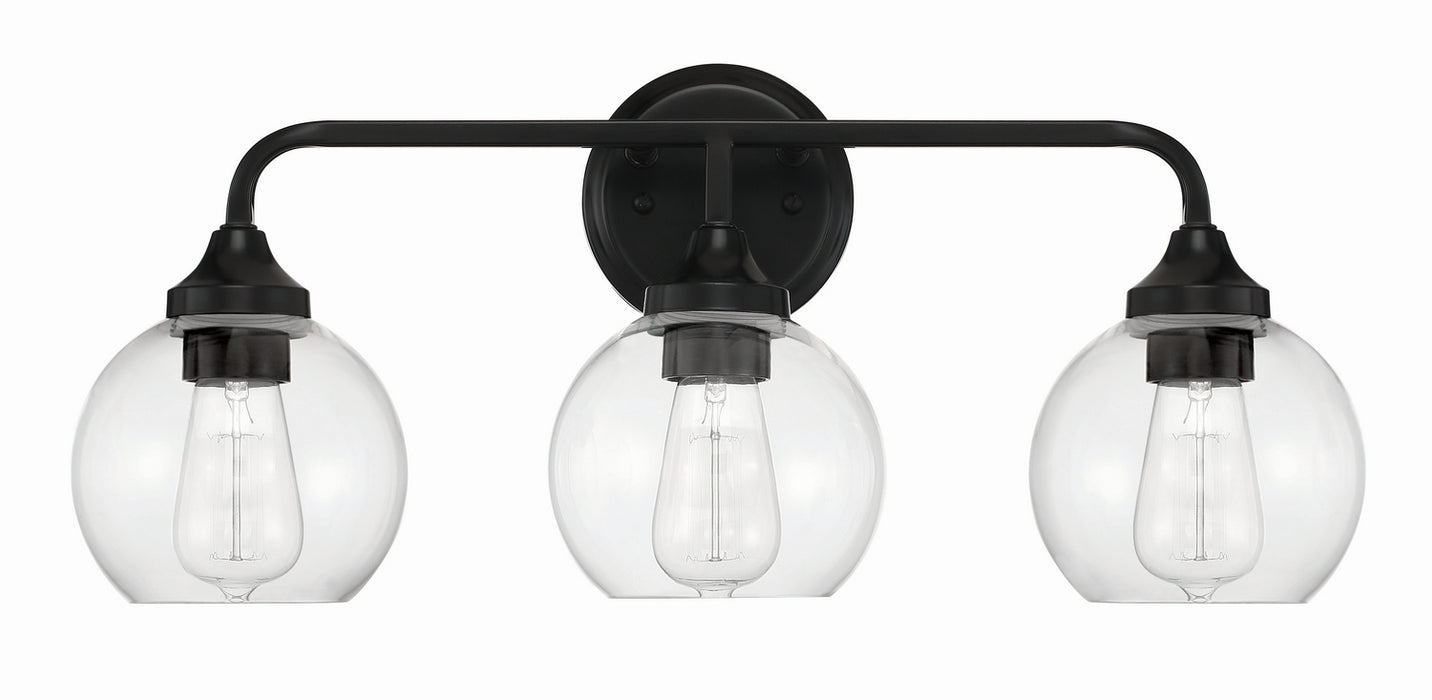 Craftmade 56203-FB Three Light Vanity, Flat Black